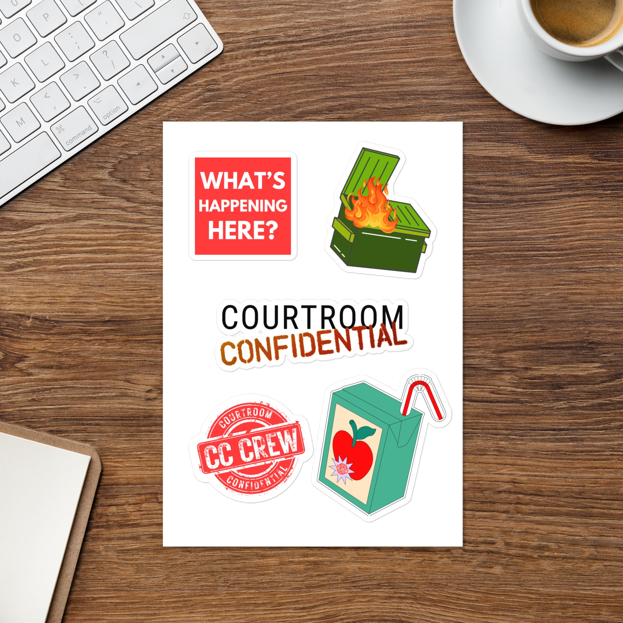 CC Sticker Sheet – Courtroom Confidential